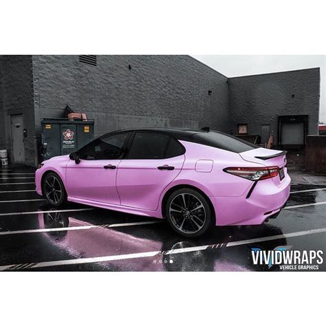 Toyota Camry Wrapped In Avery Sw Satin Bubblegum Pink Vinyl Toyota