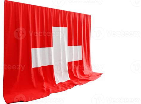 Switzerland Flag Curtain In 3d Rendering Called Flag Of Switzerland 31781932 Png