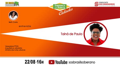 Soberania em Debate recebe Tainá de Paula para primeira entrevista da