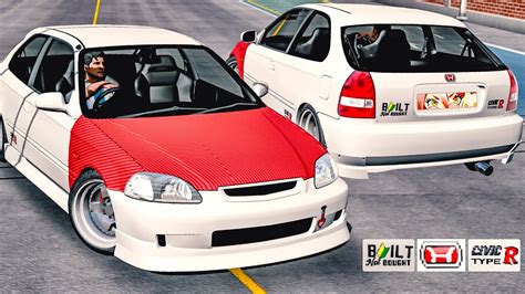 Honda Civic Ek9 Type R Clean Realistic Design Tutorial Car Parking Multiplayer Youtube