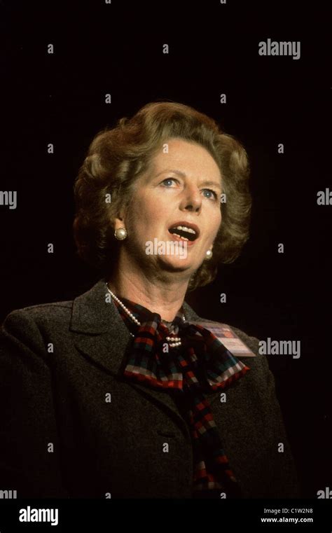 Prime Minister Margaret Thatcher at the the Conservative Party Stock ...