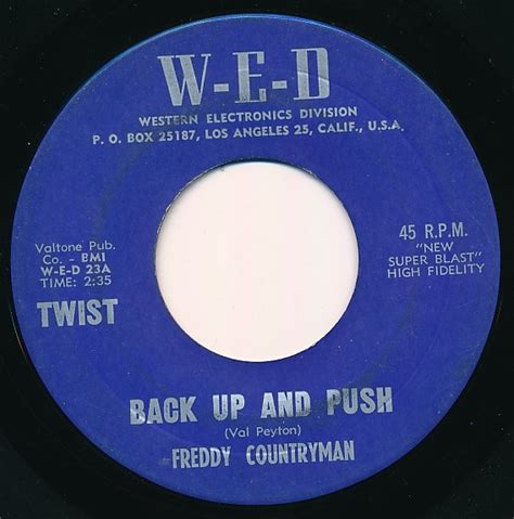 Freddy Countryman Back Up And Push The Raven 1962 Vinyl Discogs