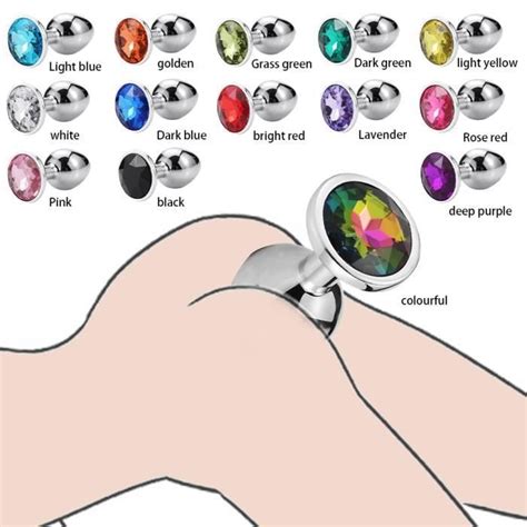 M Colourful Godemichet Anal En Acier Inoxydable Pour Femme Et Homme