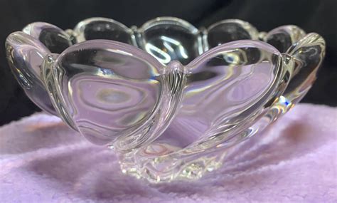 Mikasa Small Swirl Crystal Peppermint Bowl Etsy