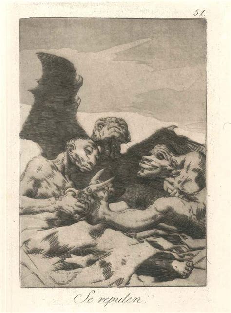 Francisco Goya Gravure Et Aquatinte Origina De Los Chinchillas Par