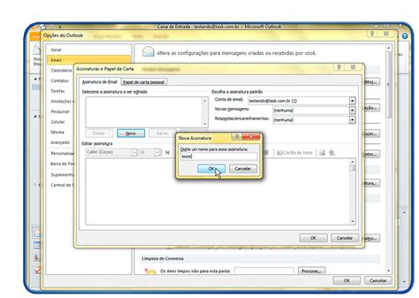 Inserir Assinatura Microsoft Outlook 2010 Wiki Task Br