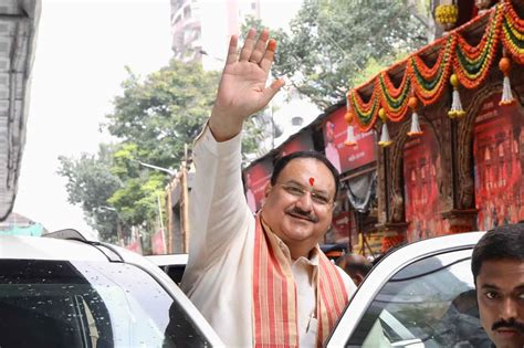 Honble Bjp National President Shri Jp Nadda Offered Prayers At Lalbaugcha Raja Ganeshotsav