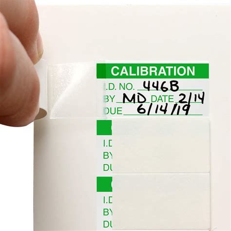 ½ x 1 Mini Calibration Label SKU QC 125 SL100