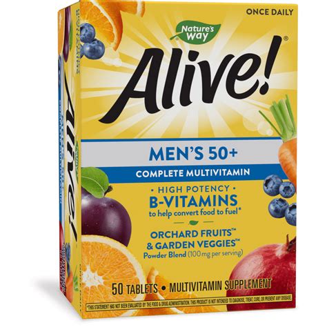 Natures Way Alive Mens Complete Multivitamin Supports Healthy