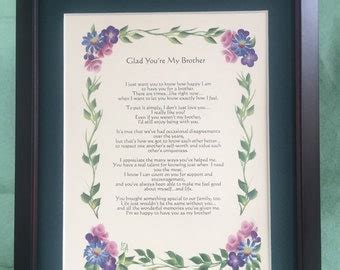 Personalised Brother Framed Poem Gift For Brother Special Brother