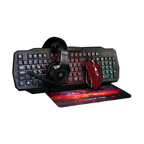 Ripley KIT GAMER MOUSE TECLADO AUDIFONOS PAD MOUSE XTRIKE ME