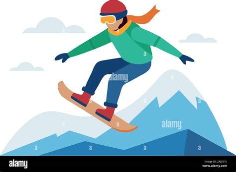 Sliding Down Snow Slope Stock Vector Images Alamy