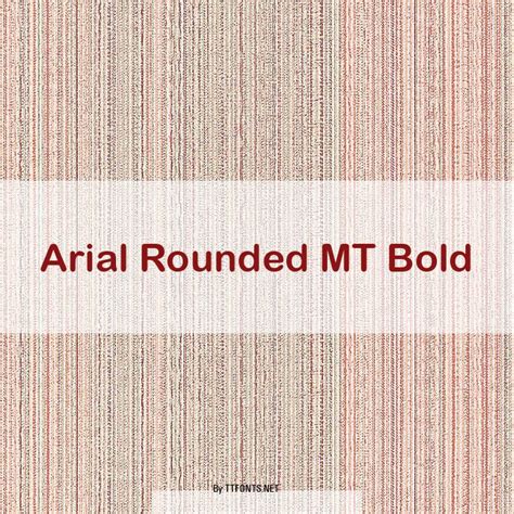 Arial Rounded MT Bold truetype font