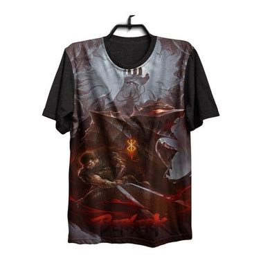 Camiseta Berserk Mangá Anime Guts Otaku Game 681 3d estampa total full