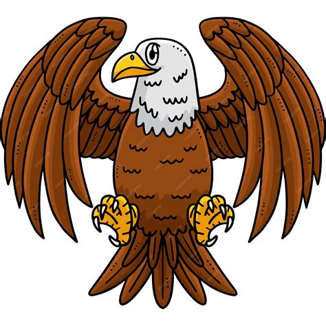 Premium Vector American Eagle Cartoon Colored Clipart