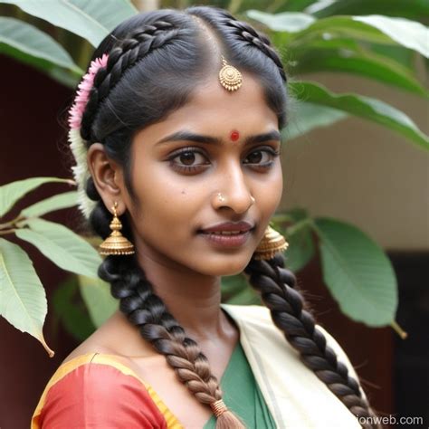 South Indian Woman With Long Braids Stable Diffusion Online