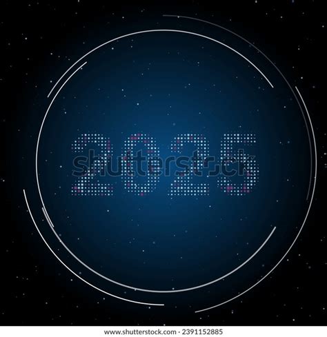 2025 Year Symbol Filled White Dots Stock Vector (Royalty Free ...