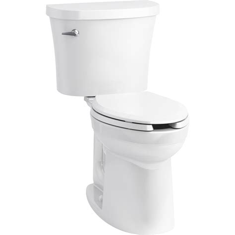 Kohler Kingston Elongated 1 28 Gpf Toilet With Class Five Flushing Technology The Home Depot