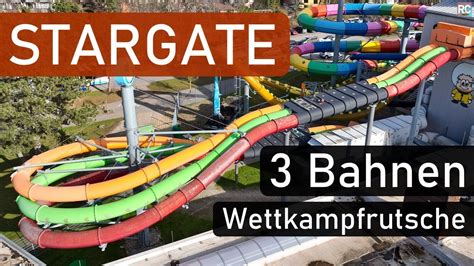 Großartige Wettkampfrutsche im Palm Beach Stargate 4K Onride YouTube