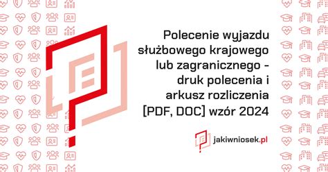 Polecenie Wyjazdu S U Bowego Krajowego Lub Zagranicznego Wz R Pdf