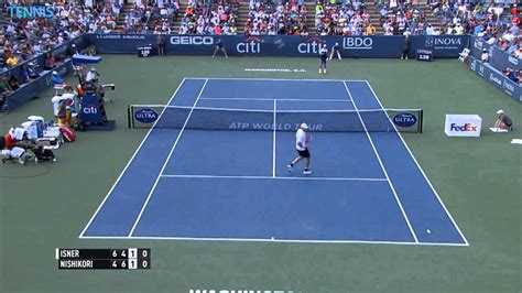 Nishikori Rifles Backhand Pass Washington 2015 Hot Shot Youtube