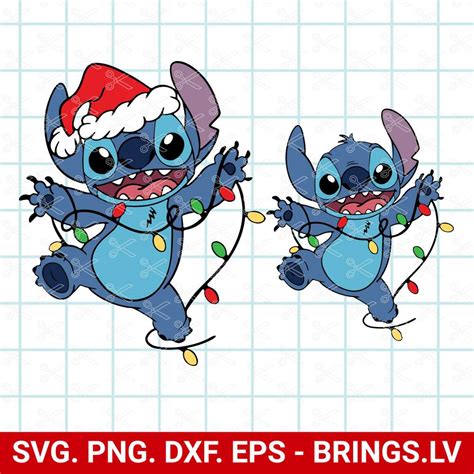 Stitch Santa Christmas Svg Christmas Svg Merry Christmas Svg