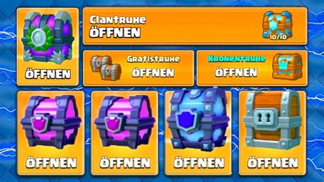 Mega Chest Opening LegendÄre Karten Beste Clantruhe Öffnen • Clash Royale Deutsch Youtube