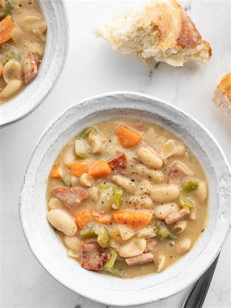 Thick Chunky Ham And Bean Soup Recipe Budget Bytes