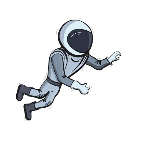 Ilustración De Vector De Astronauta Flotando En El Espacio Concepto De Exploración Del Planeta