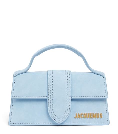 Jacquemus Blue Mini Leather Le Bambino Top Handle Bag Harrods UK