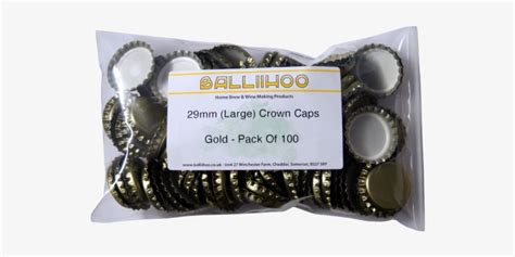 29mm Crown Caps Balliihoo Homebrew 29mm Large Crown Caps Gold