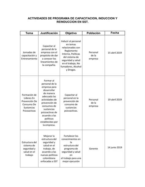 PDF ACTIVIDADES DE PROGRAMA DE CAPACITACION DOKUMEN TIPS