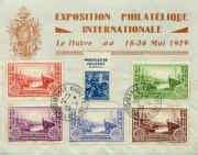 Les Timbres De L Exposition Philatelique Du Havre En Mai 1929