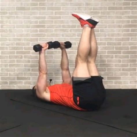 Reverse Crunch With Dumbbell Off