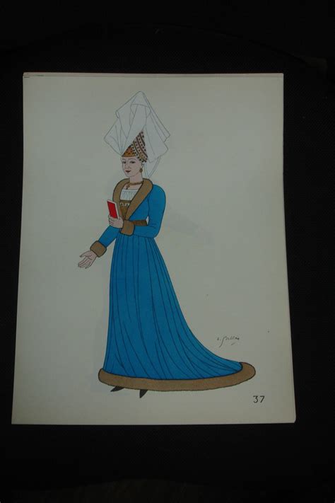 Le Costume En France Valois Femme Noble Xveme Siecle E Gallois Ebay