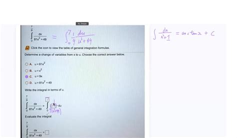 SOLVED Use Change Of Variables Or The Accompanying Table To Evaluate