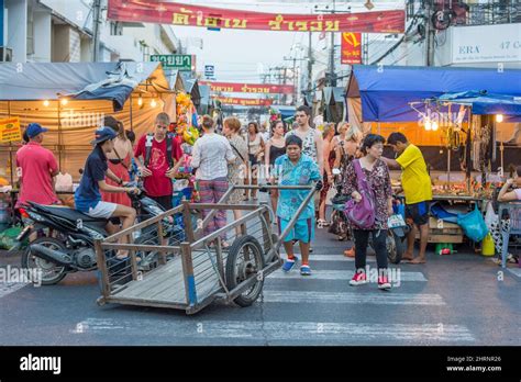 Urban Scene From The Famous Night Market In Hua Hin Hua Hin Is One Of