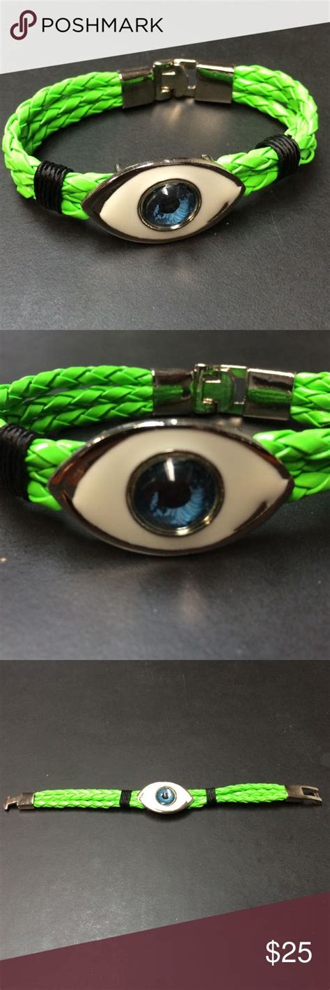 Green Triple Braided Evil Eye Bracelet | Evil eye bracelet, Cute ...