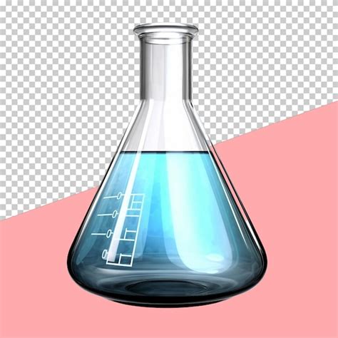 Frasco Erlenmeyer Isolado Objeto Fundo Transparente Psd Premium