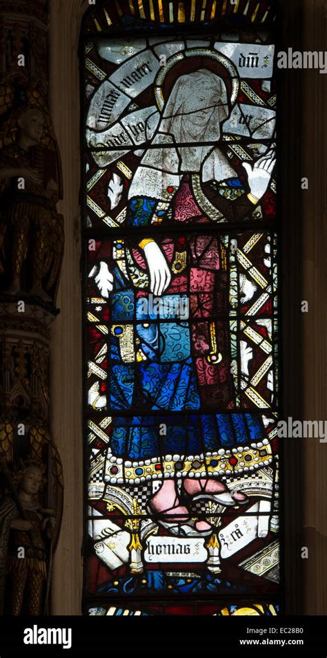 Medieval Stained Glass In The Beauchamp Chapel St Mary`s Church