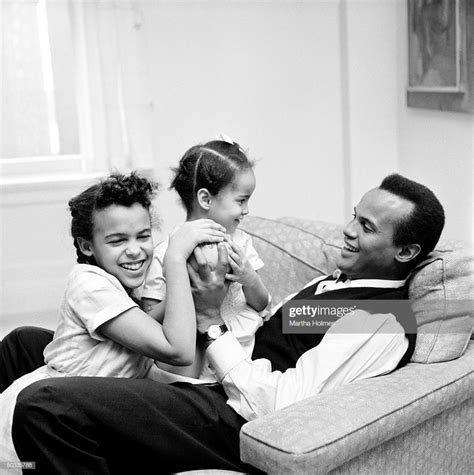 Singer Harry Belafonte Playing W Daughters Adrienne And Shari Harry