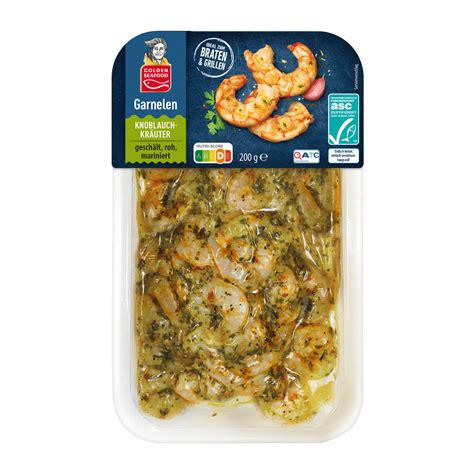 GOLDEN SEAFOOD marinierte Garnelen 200 g günstig bei ALDI Nord