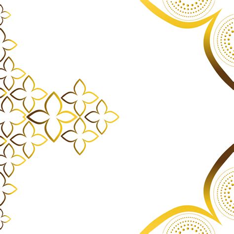 Abstract Black Background With Golden Floral Ornament Png