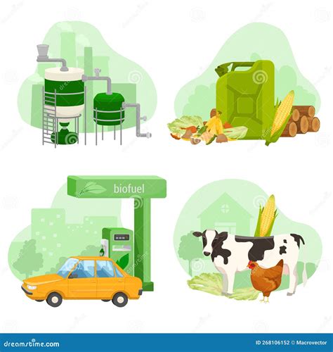 Biofuel Production Infographics Vector Illustration Cartoondealer