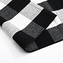 Mubin Cotton Buffalo Plaid Rug X Inches Black And White Check