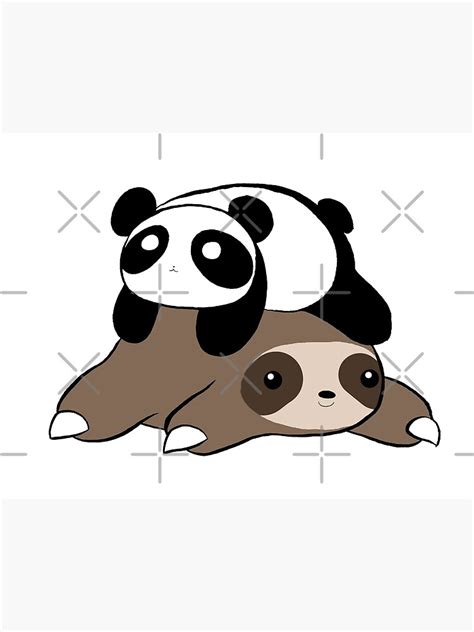 Sloth And Panda Poster By Saradaboru Redbubble