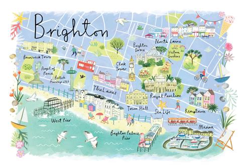 Brighton Map Etsy