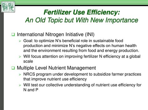 Ppt Fertilizer Use Efficiency The North American Experience Powerpoint Presentation Id 4312155