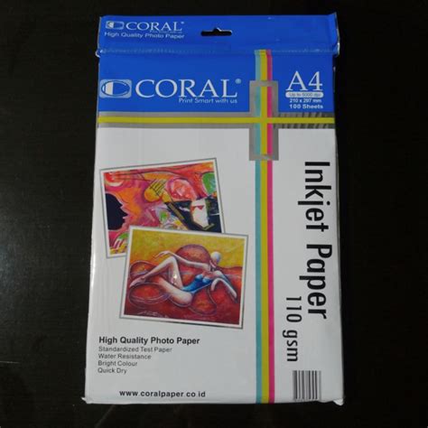 Jual Kertas Inkjet A Gsm Coral Inkjet Paper Shopee Indonesia