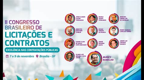 Ii Congresso Brasileiro De Licita Es E Contratos Chamada Youtube